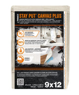 Stay Put® Plus Slip Resistant Canvas Dropcloth 4321 Trimaco 9 x 12 - 6 Pack