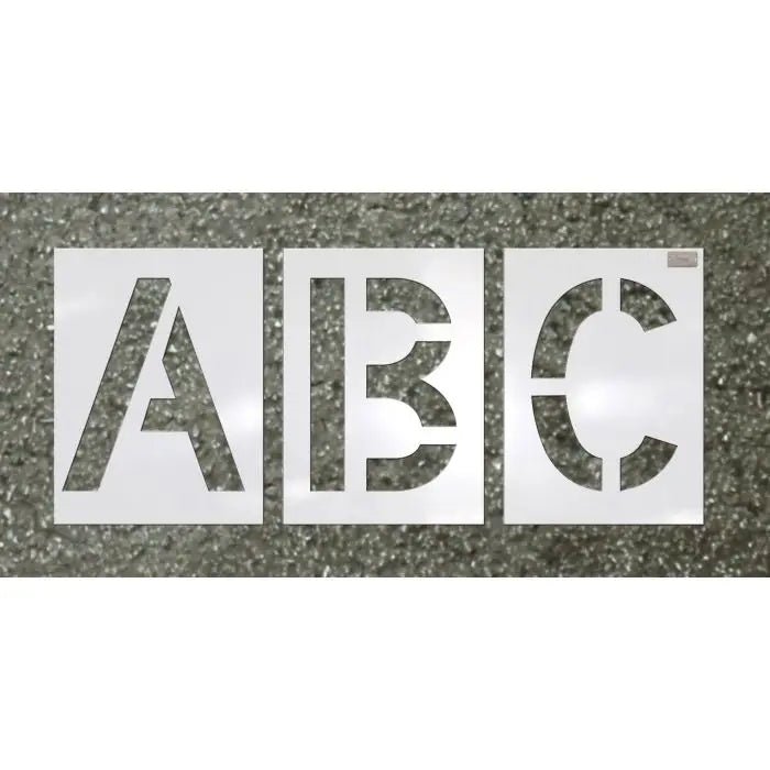 Stencil Set-Letter 4"X2-3/4" LDPE Curb 29Pcs. CH Hanson