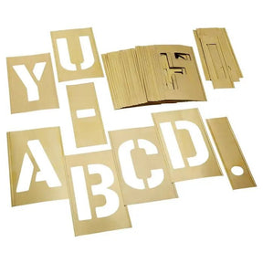 Stencil Set-Letter 8" Brass 33Pcs. CH Hanson