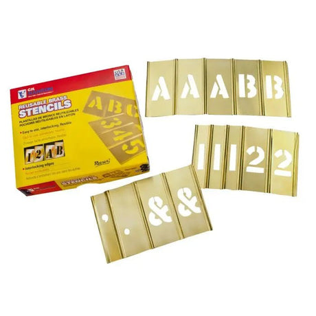Stencil Set-Letter/Number 4" Brass 92Pcs. CH Hanson