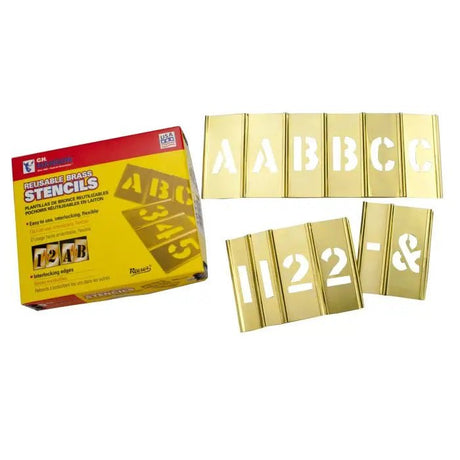 Stencil Set-Letter/Number 6" Brass 77Pcs. CH Hanson