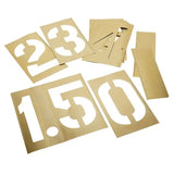 Stencil Set-Numbers 12" Brass 13Pcs. CH Hanson