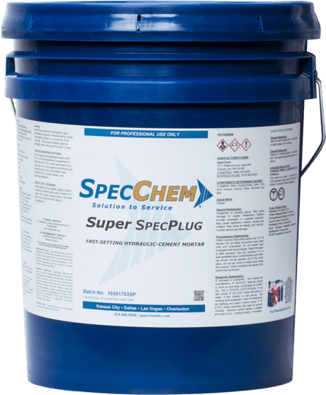 Super SpecPlug Fast-Setting Hydraulic-Cement Mortar - POS ONLY SpecChem