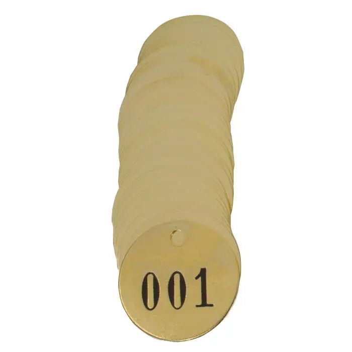 Tag-001-200 1" Round Brass 200pk CH Hanson