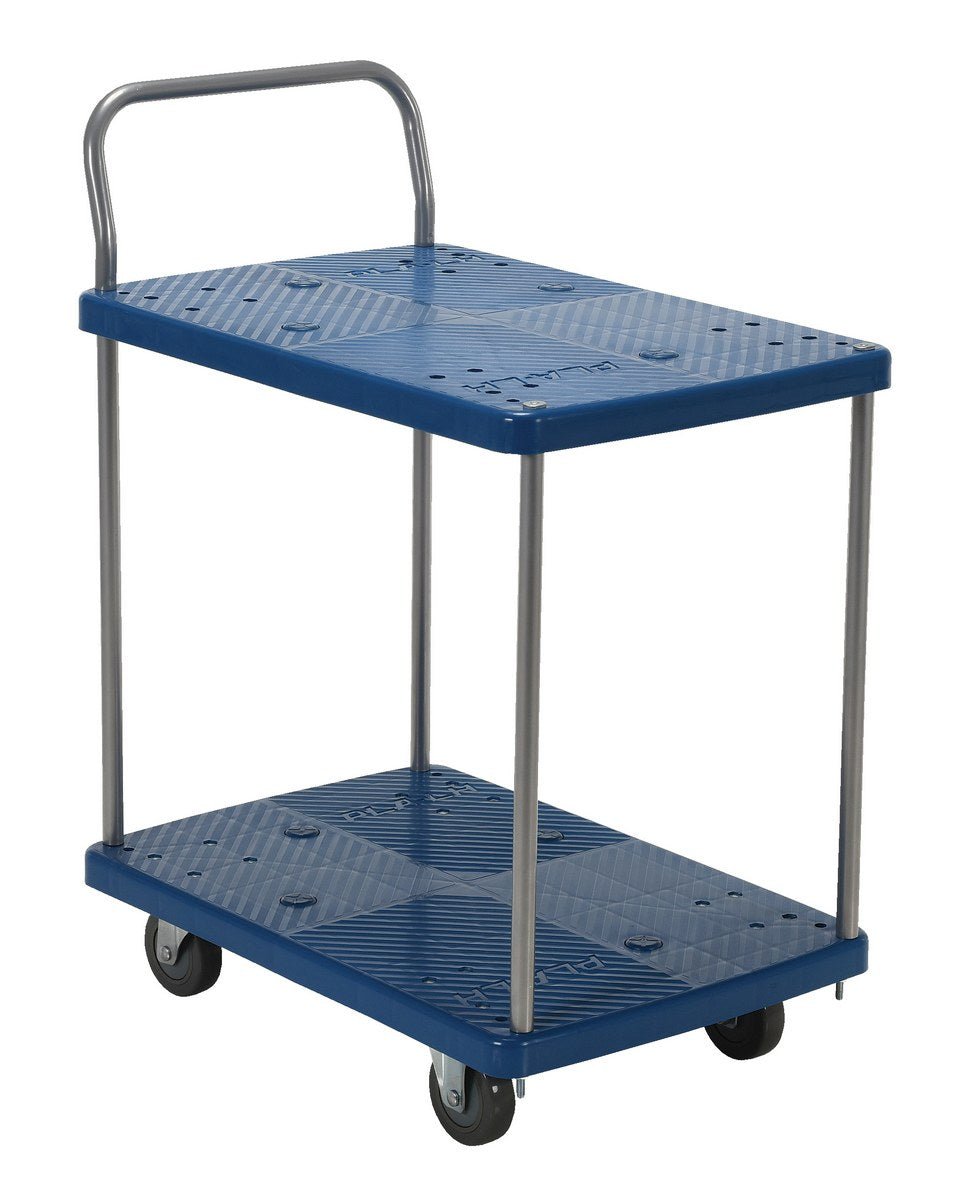 Two & Three Shelf Plastic Platform Carts - Vestil