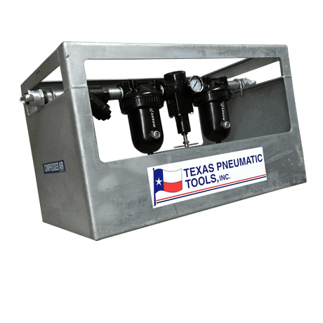 TX-3/4 FRDD - 3/4" Air Filtering System for Paint Spraying w/ Galvanized Cage. 50 CFM Maximum Flow. Texas Pneumatic Tools