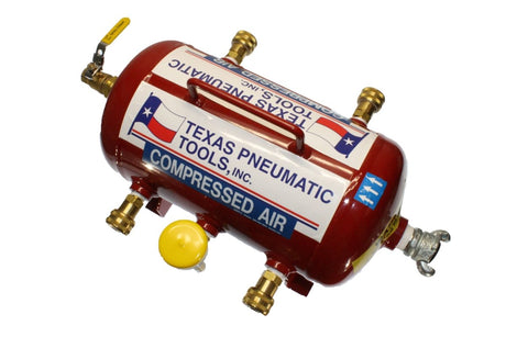 Air Manifold (2.5 Gal, ASME Tank w/ 3/8" Industrial Quick Connect Fittings) Texas Pneumatic Tools
