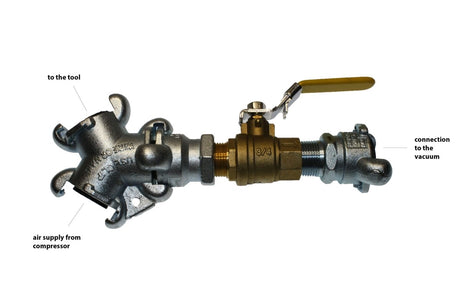 Kit For Connecting Tool & Vacuum To One Air Line Texas Pneumatic Tools