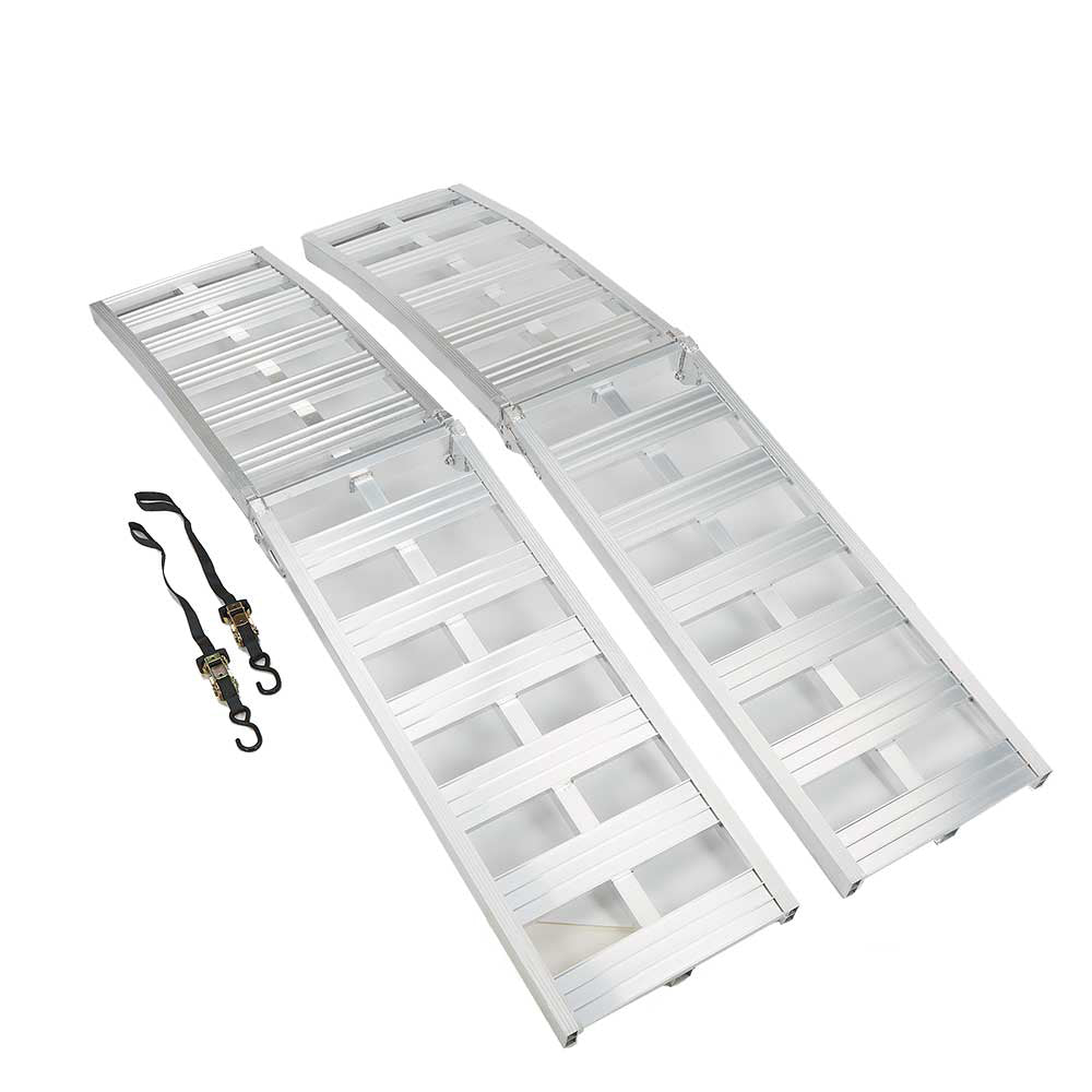 Ultra-Tow Bi-Fold Arched Aluminum Loading Ramp Set | 3000-Lb. Cap Ramp ...
