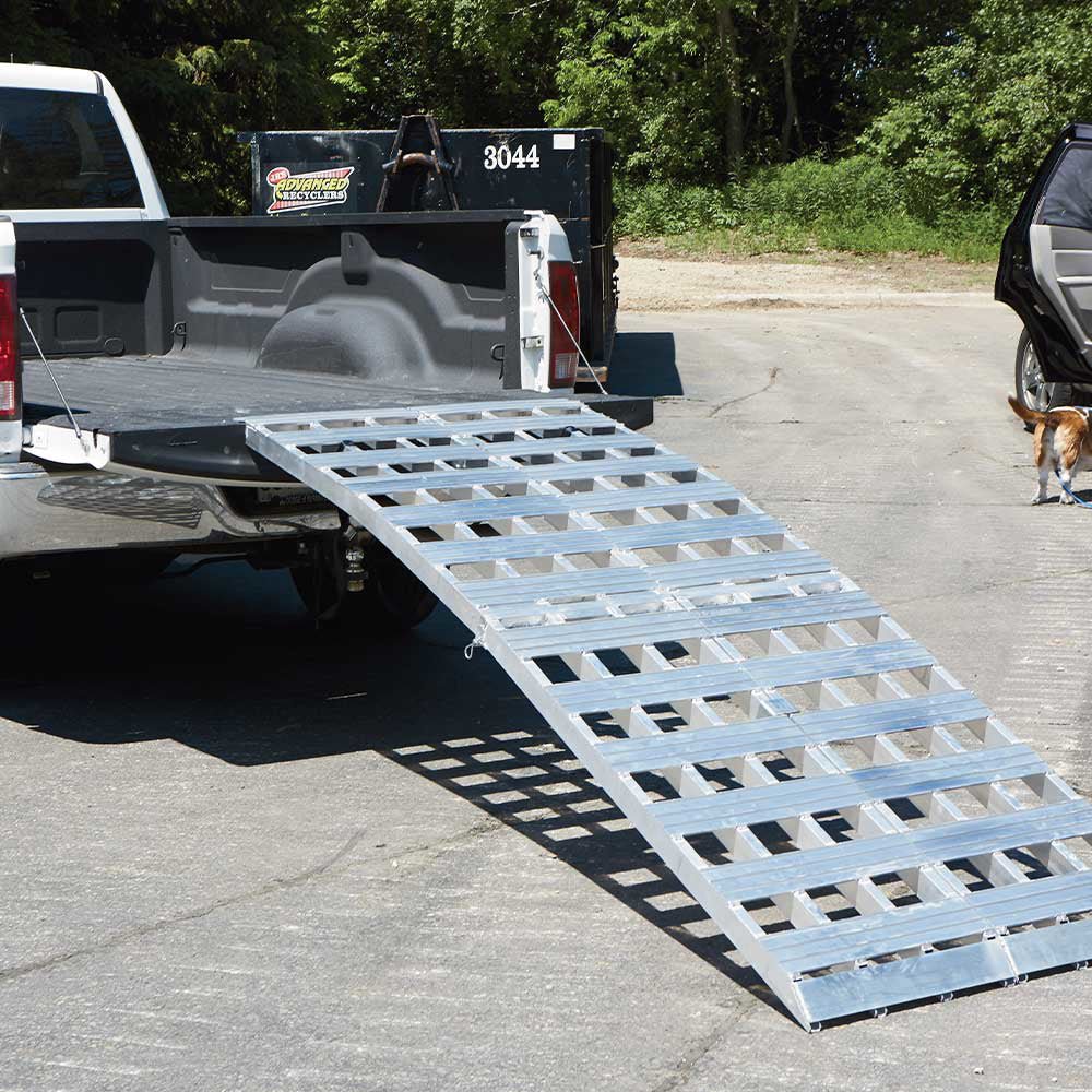 Ultra-Tow Bi-Fold Arched Aluminum Loading Ramp Set | 3000-Lb. Cap Ramp ...