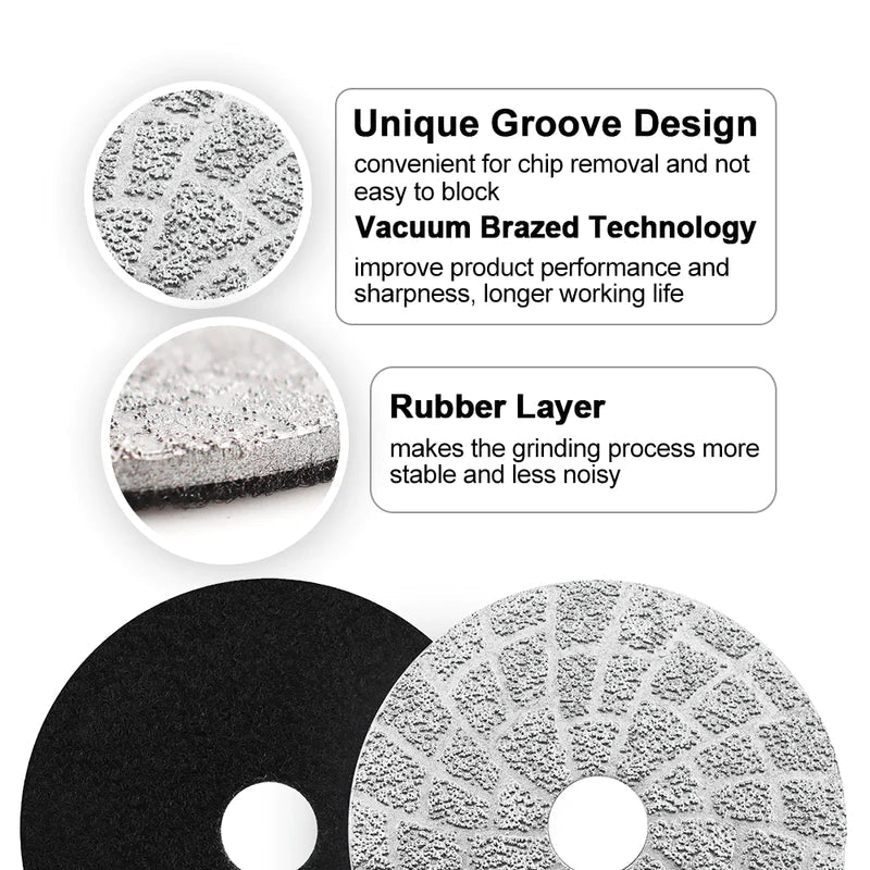 Vacuum Brazed Lippage Pads 4 Inch Grinding Polishing Disc Pad