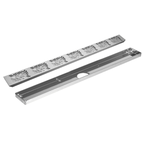 VLMP Drain Channel and Design Grate Penta Stainless Steel Brushed Dural
