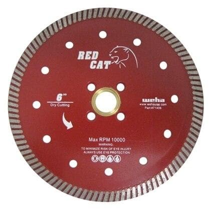 Weha 6" Red Cat Turbo Blade for Granite, Engineered Stone, Quartz Weha