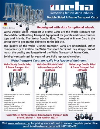 Weha Shorty A Frame Transport Cart 78" X 32" X 33" Weha