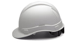 White Ridgeline Cap Style Hard Hat - graphite Pyramex