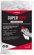 White T-Shirt Knit Rags Trimaco