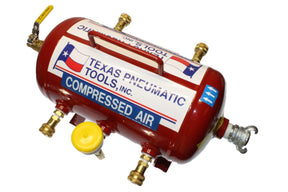 Air Manifold (2.5 Gal, ASME Tank w/ 1/4" Industrial Quick Connect Fittings) Texas Pneumatic Tools