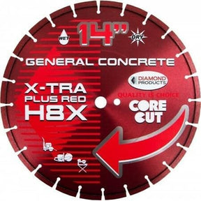X-tra Plus Red High Speed Diamond Blades - H8X 11763 Diamond Products 10" x .110 x 1"