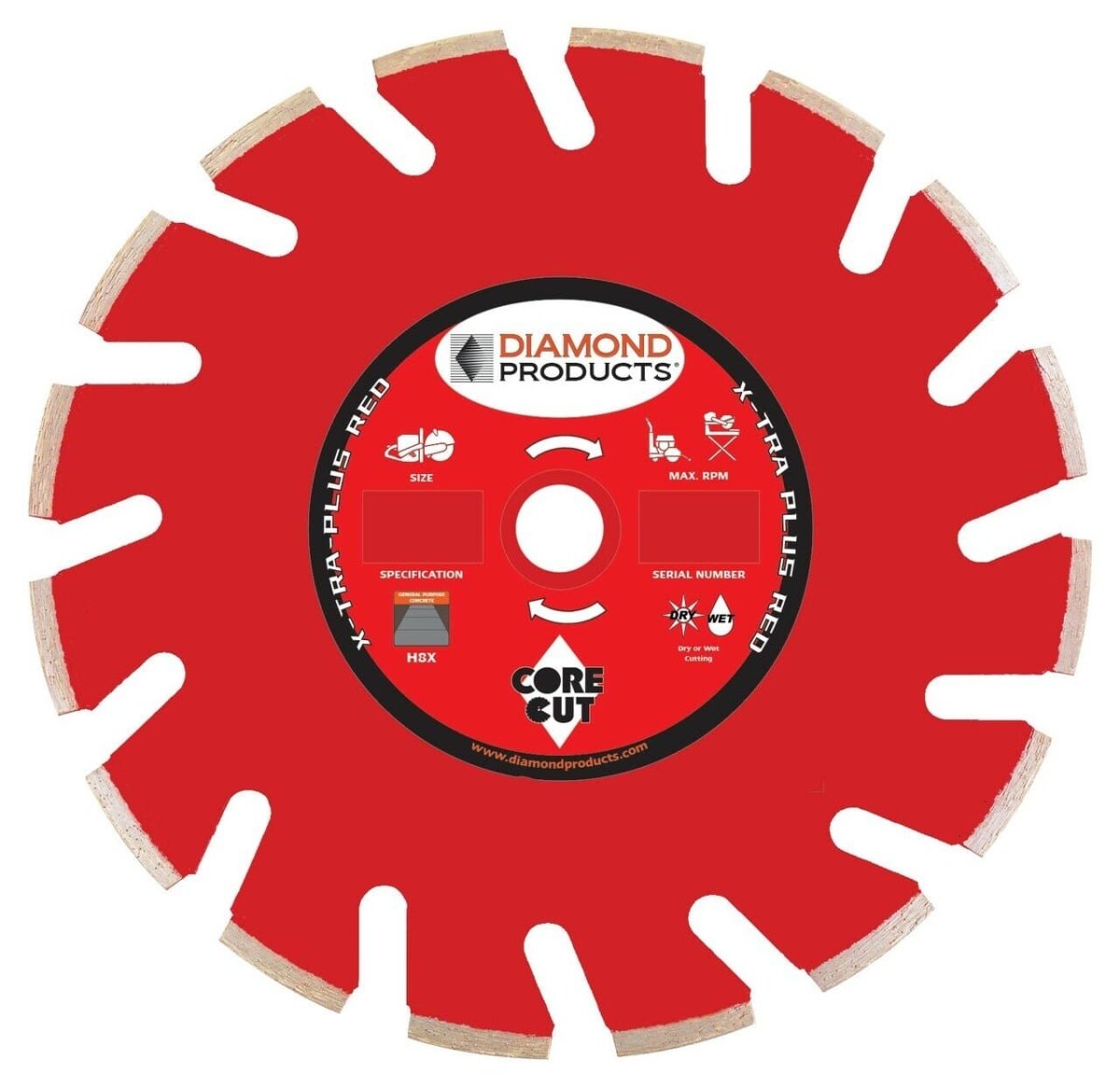 X-Tra Plus Red Ultimate for Concrete - H8XU - Diamond Products