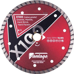 X100 Hard Material, Turbo Rim Blade 7" Diamond Vantage
