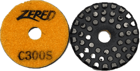 Zered Metal Dot Pads - 3" 300 Grit Diamond Tool Store